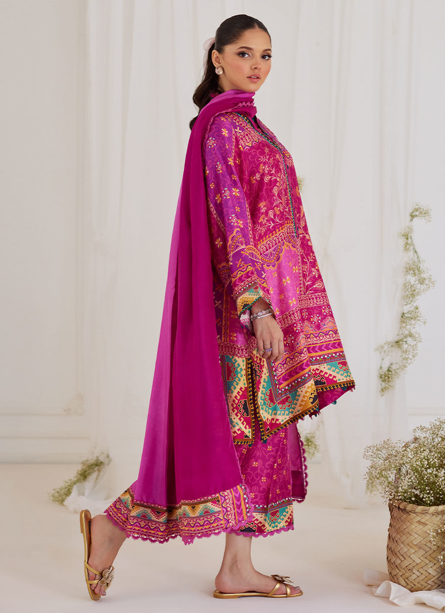 Farah Talib Aziz | Designer Picks 24 | LUZ MAGENTA SHIRT AND DUPATTA - House Of Hania