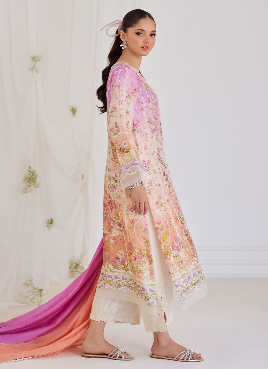 Farah Talib Aziz | Designer Picks 24 | MAURA OMBRE SHIRT AND DUPATTA - House Of Hania
