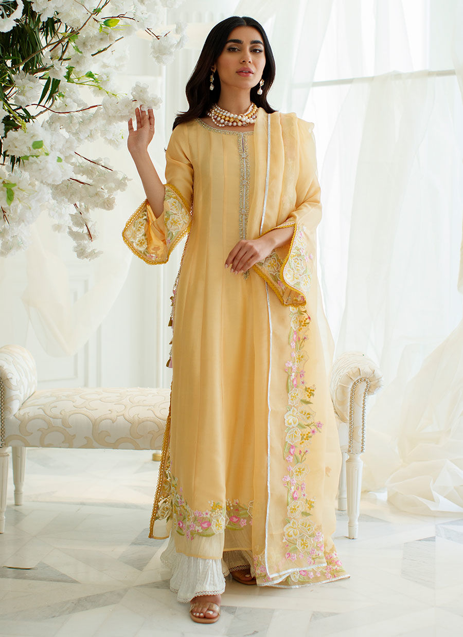 Farah Talib Aziz | Designer Picks 24 | MIMOSA SHIRT AND DUPATTA - House Of Hania