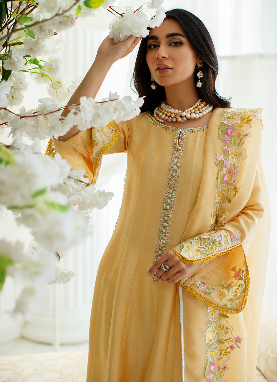 Farah Talib Aziz | Designer Picks 24 | MIMOSA SHIRT AND DUPATTA - House Of Hania