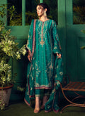 Farah Talib Aziz | Designer Picks 24 | NEEMA DEEP EMERALD EMBELLISHED KURTA WITH DUPATTA - House Of Hania