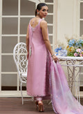 Farah Talib Aziz | Designer Picks 24 | NINEL LILAC EMBELLISHED RAW SILK SHIRT WITH PRINTED ORGANZA DUPATTA - House Of Hania