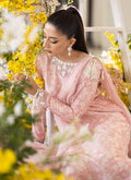 Farah Talib Aziz | Designer Picks 24 | OLEA BLUSH SILK SHIRT AND PRE-DRAPED DUPATTA - House Of Hania
