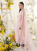 Farah Talib Aziz | Designer Picks 24 | OLEA BLUSH SILK SHIRT AND PRE-DRAPED DUPATTA - House Of Hania