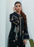 Farah Talib Aziz | Designer Picks 24 | PETRA BLACK EMBROIDERED SHIRT AND DUPATTA - House Of Hania