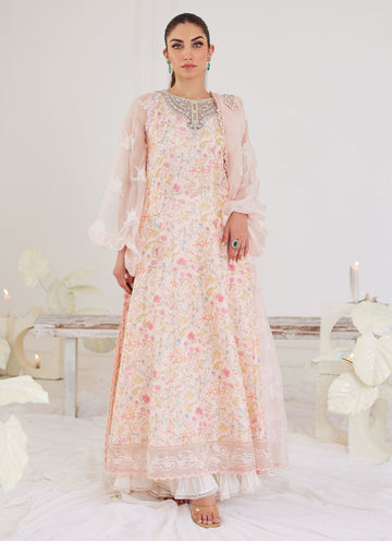 Farah Talib Aziz | Designer Picks 24 | RAMONA SHIRT WITH PRE-DRAPED DUPATTA - House Of Hania