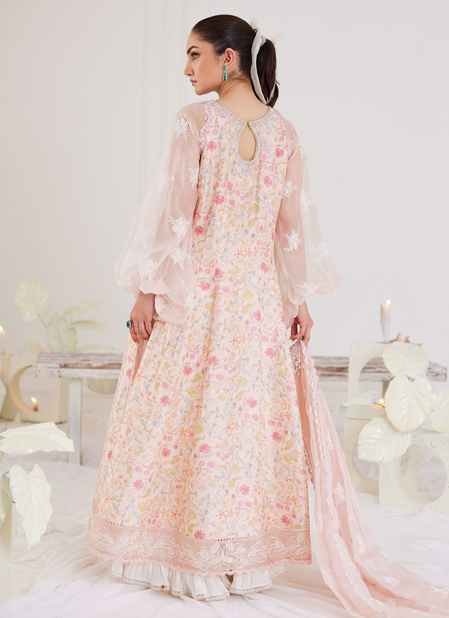 Farah Talib Aziz | Designer Picks 24 | RAMONA SHIRT WITH PRE-DRAPED DUPATTA - House Of Hania