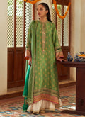 Farah Talib Aziz | Designer Picks 24 | RINA GREEN SHIRT AND DUPATTA - House Of Hania