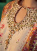 Farah Talib Aziz | Designer Picks 24 | ROSHAN PRINTED RAW SILK KURTA WITH SILK OMBRE DUPATTA - House Of Hania