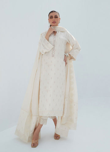 Farah Talib Aziz | Designer Picks 24 | ROSIE IVORY SHIRT AND DUPATTA - House Of Hania