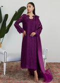 Farah Talib Aziz | Designer Picks 24 | SANGRIA SILK CUTWORK SHIRT WITH PRE DRAPED DUPATTA - House Of Hania
