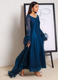 Farah Talib Aziz | Designer Picks 24 | SAPPHIRE CUTWORK SHIRT AND DUPATTA - House Of Hania