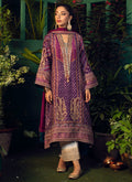 Farah Talib Aziz | Designer Picks 24 | SETAREH PURPLE CHUNRI KURTA WITH PURE SILK OMBRE DUPATTA - House Of Hania