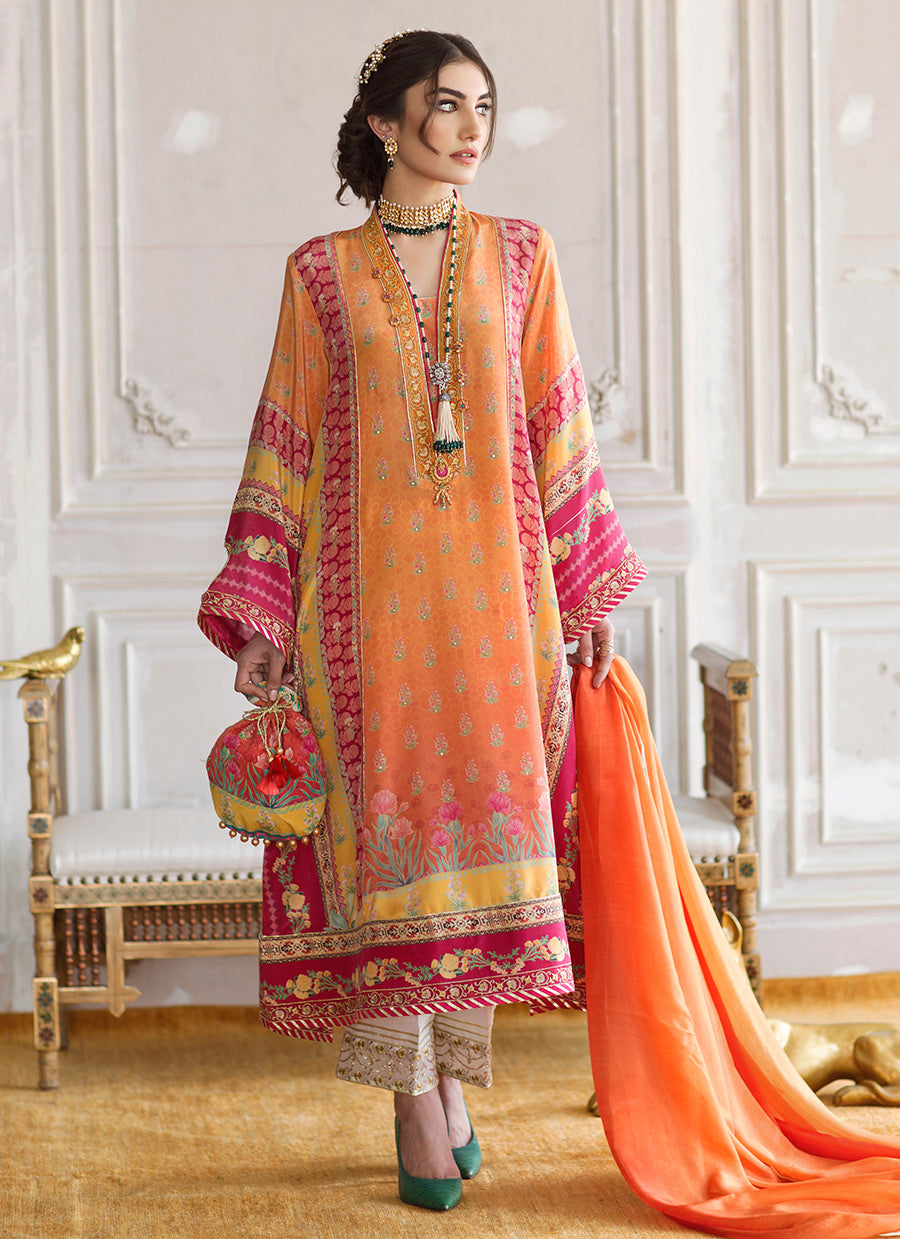 Farah Talib Aziz | Designer Picks 24 | SIENNA CREPE TUNIC AND SILK DUPATTA - House Of Hania