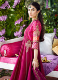Farah Talib Aziz | Designer Picks 24 | ZAREEN FUCHSIA KALIDAAR AND DUPATTA - House Of Hania