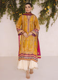 Farah Talib Aziz | Designer Picks 24 | ZARF OCHRE SHIRT AND DUPATTA - House Of Hania