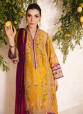 Farah Talib Aziz | Designer Picks 24 | ZARF OCHRE SHIRT AND DUPATTA - House Of Hania