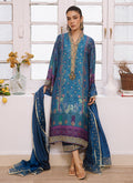 Farah Talib Aziz | Designer Picks 24 | ZOHRA LAPIS SHIRT AND DUPATTA - House Of Hania