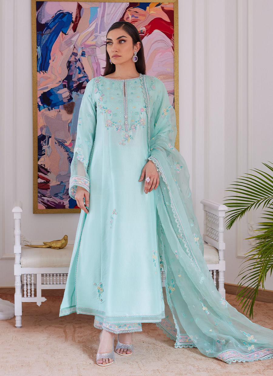 Farah Talib Aziz | Luna Eid Collection 24 | AURELLA MINT - House Of Hania
