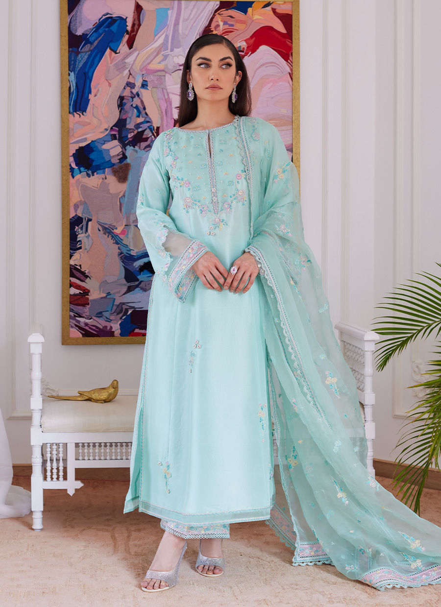 Farah Talib Aziz | Luna Eid Collection 24 | AURELLA MINT - House Of Hania