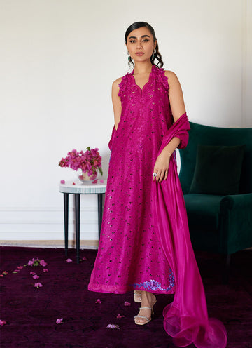 Farah Talib Aziz | Luna Eid Collection 24 | CLARIENE HOT PINK - House Of Hania