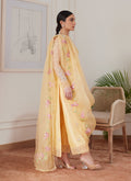 Farah Talib Aziz | Luna Eid Collection 24 | CYRILLA PALE YELLOW - House Of Hania
