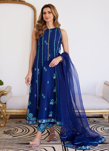 Farah Talib Aziz | Luna Eid Collection 24 | ELSYEE ROYAL BLUE - House Of Hania