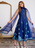 Farah Talib Aziz | Luna Eid Collection 24 | ELSYEE ROYAL BLUE - House Of Hania