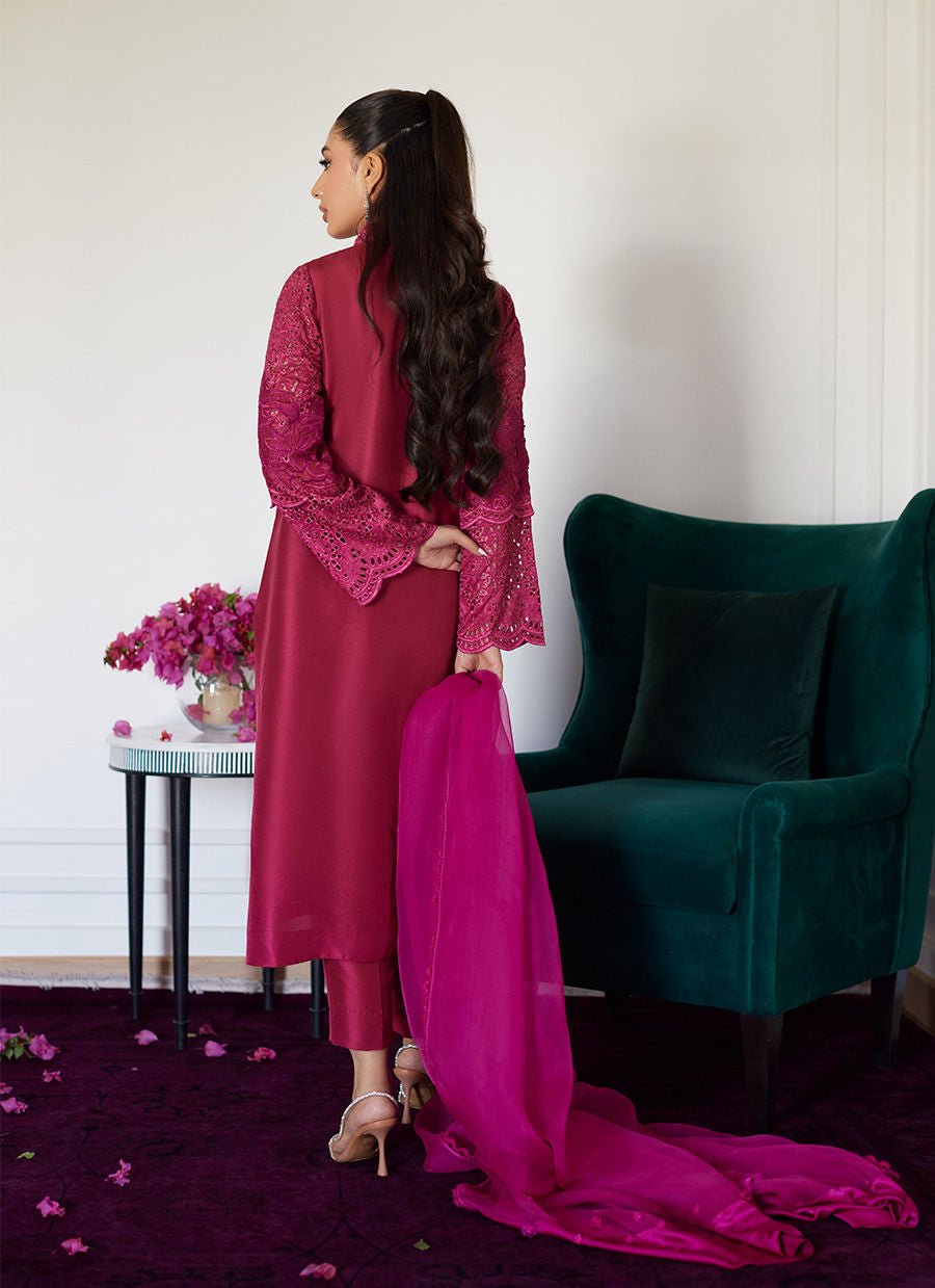 Farah Talib Aziz | Luna Eid Collection 24 | HONORINE MAGENTA - House Of Hania