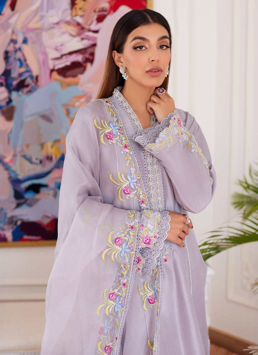 Farah Talib Aziz | Luna Eid Collection 24 | ODETTE SILVER Black - House Of Hania