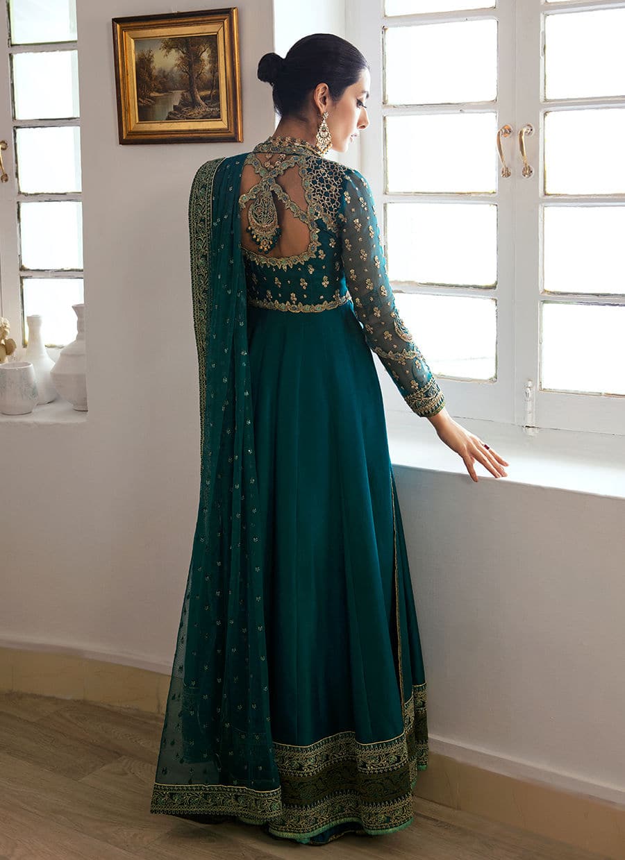 Farah Talib Aziz | Mayna Festive Luxe | AFRA TEAL - House Of Hania