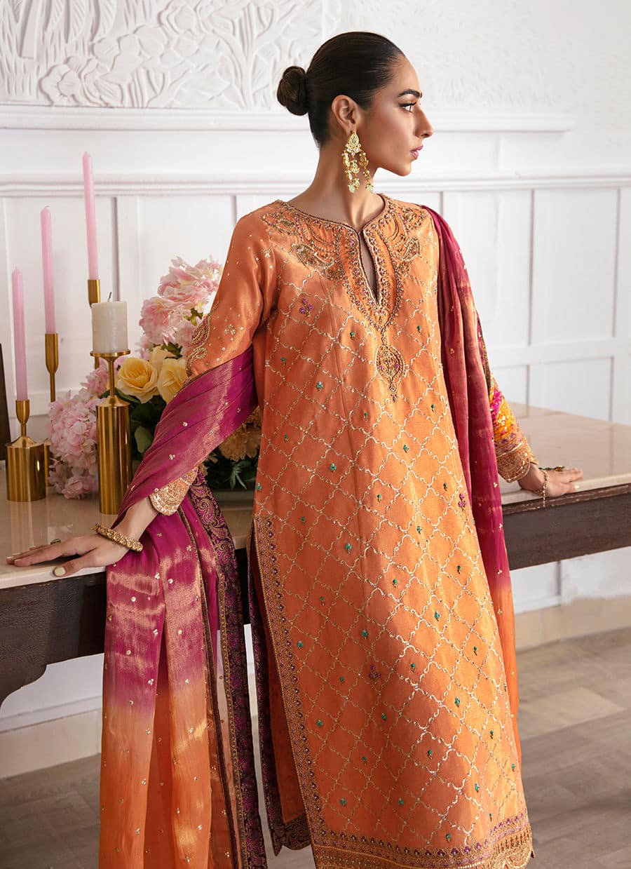 Farah Talib Aziz | Mayna Festive Luxe | ALEEN APRICOT - House Of Hania