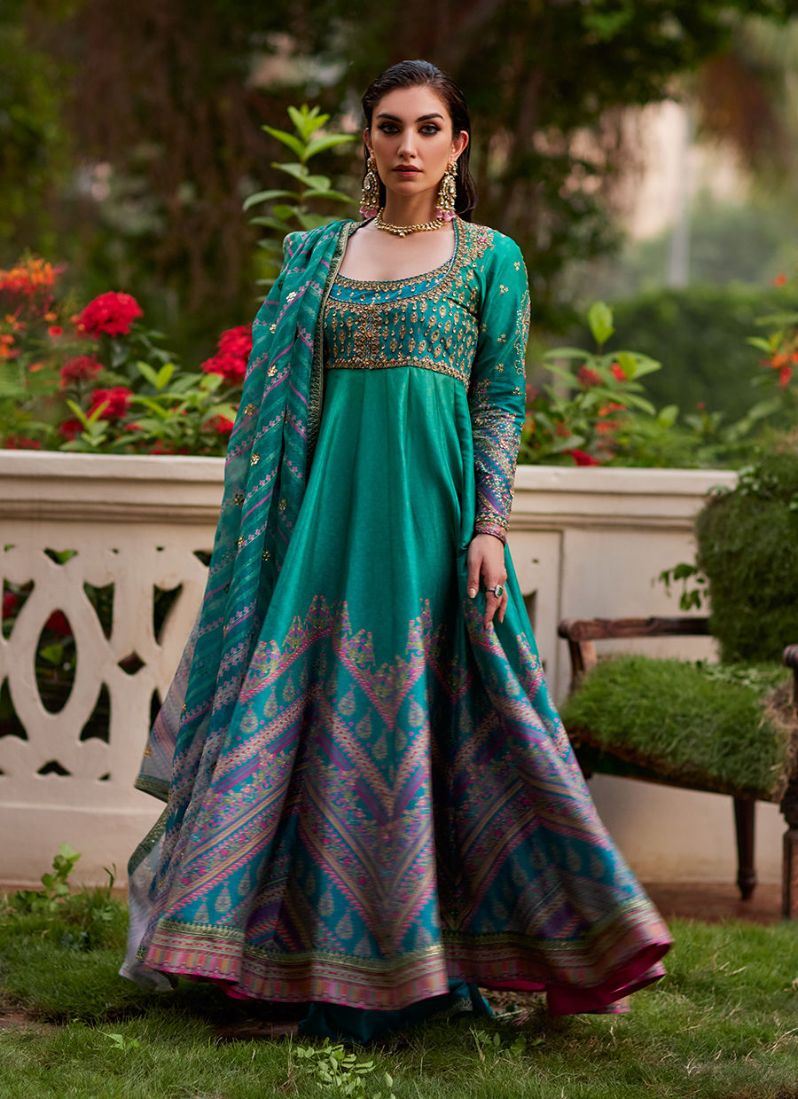 Farah Talib Aziz | Mayna Festive Prints 24 | Aalam Kalidaar And Dupatta - House Of Hania