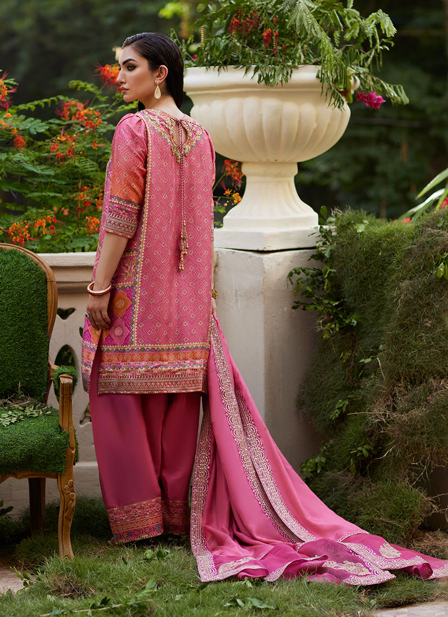 Farah Talib Aziz | Mayna Festive Prints 24 | Abila Shirt And Dupatta - House Of Hania