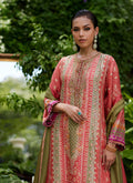 Farah Talib Aziz | Mayna Festive Prints 24 | Bazif Burnt Orange Shirt And Dupatta - House Of Hania
