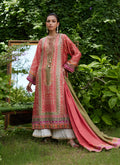 Farah Talib Aziz | Mayna Festive Prints 24 | Bazif Burnt Orange Shirt And Dupatta - House Of Hania