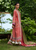 Farah Talib Aziz | Mayna Festive Prints 24 | Bazif Burnt Orange Shirt And Dupatta - House Of Hania