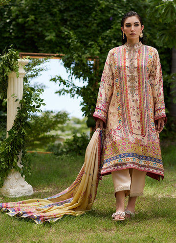 Farah Talib Aziz | Mayna Festive Prints 24 | Delkash Shirt And Dupatta - House Of Hania