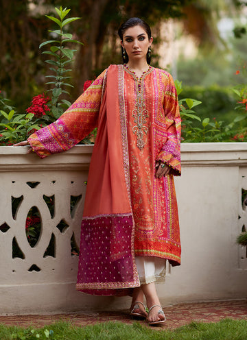 Farah Talib Aziz | Mayna Festive Prints 24 | Fadil Shirt And Dupatta - House Of Hania