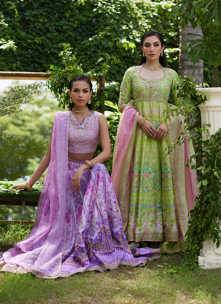 Farah Talib Aziz | Mayna Festive Prints 24 | Ferazia Embellished Lehenga Choli - House Of Hania