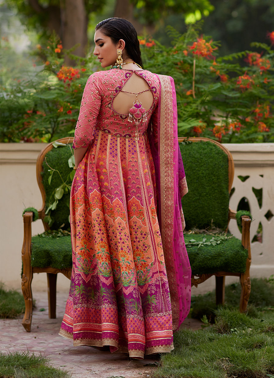 Farah Talib Aziz | Mayna Festive Prints 24 | Noorie Kalidaar And Dupatta - House Of Hania