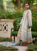 Farah Talib Aziz | Mayna Festive Prints 24 | Nural Ivory Kurta And Dupatta - House Of Hania