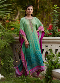 Farah Talib Aziz | Mayna Festive Prints 24 | Persia Teal Ombre Kaftan - House Of Hania