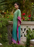 Farah Talib Aziz | Mayna Festive Prints 24 | Persia Teal Ombre Kaftan - House Of Hania