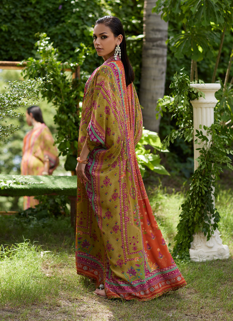 Farah Talib Aziz | Mayna Festive Prints 24 | Qailah Kaftan - House Of Hania