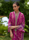 Farah Talib Aziz | Mayna Festive Prints 24 | Zahli Magenta Ombre Kaftan - House Of Hania