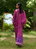Farah Talib Aziz | Mayna Festive Prints 24 | Zahli Magenta Ombre Kaftan - House Of Hania