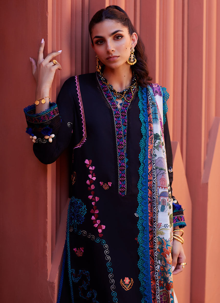 Farah Talib Aziz | Suay Lawn 24 | ILARIA Black - House Of Hania