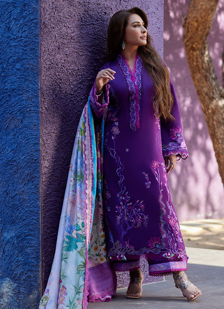 Farah Talib Aziz | Suay Lawn 24 | YURI PURPLE - House Of Hania