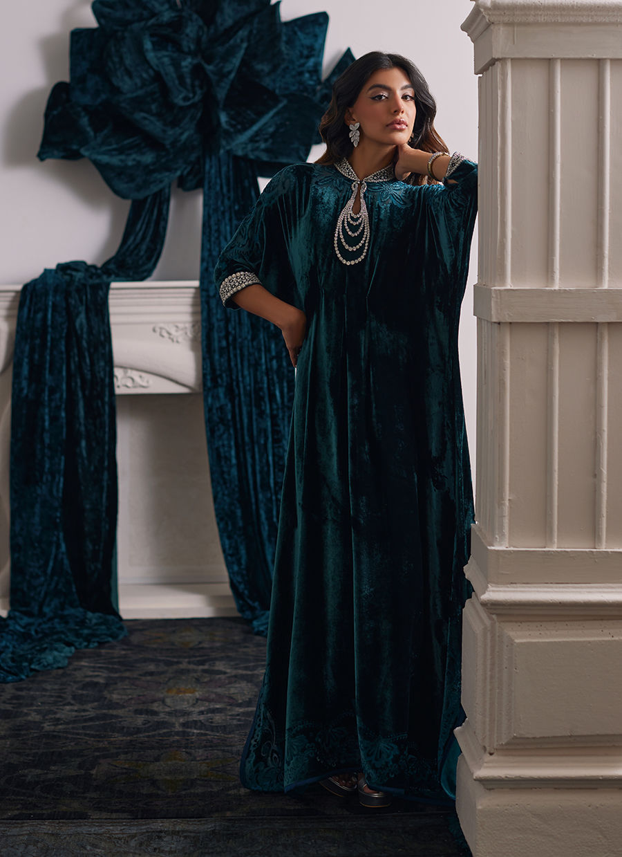 Farah Talib Aziz | Velvets The After Party | ALITA EMERALD KAFTAN - House Of Hania